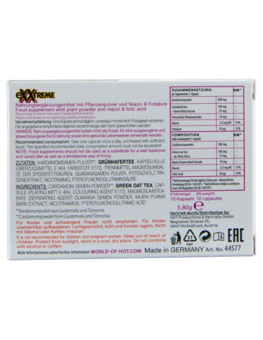 HOT EXXTREME LIBIDO CAPS WOMAN 10 UNITS