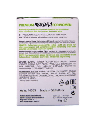 HOT MORINGA WOMEN CAPS WOMAN 60 UNITS