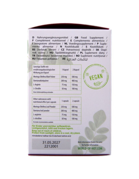 HOT MORINGA WOMEN CAPS WOMAN 60 UNITS