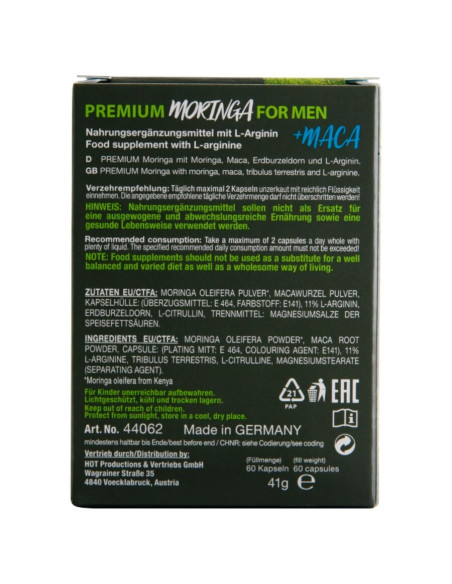 HOT MORINGA MEN CAPS MAN 60 UNITS
