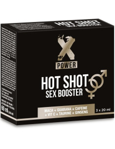 X POWER HOT SHOT SEX BOOSTER INCREASE LIBIDO 3 X 20 ML