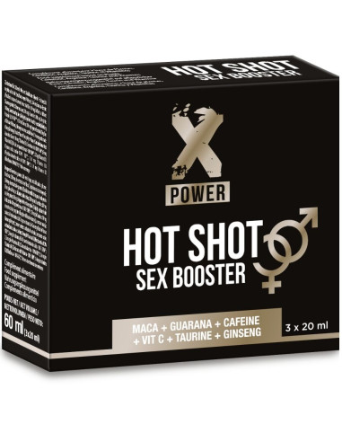 X POWER HOT SHOT SEX BOOSTER INCREASE LIBIDO 3 X 20 ML