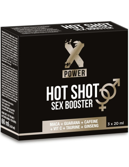 X POWER HOT SHOT SEX BOOSTER INCREASE LIBIDO 3 X 20 ML