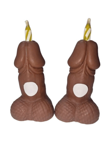 DIABLO PICANTE PENIS BIRTHDAY NUMBER CANDLES DARK TONE 2 UNITS