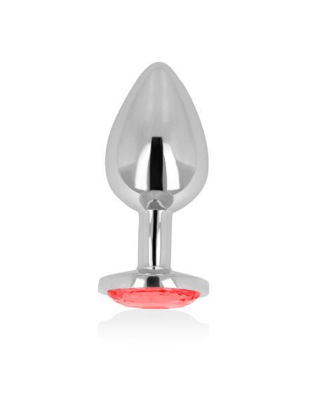 OHMAMA ANAL PLUG WITH RED CRYSTAL 8 CM
