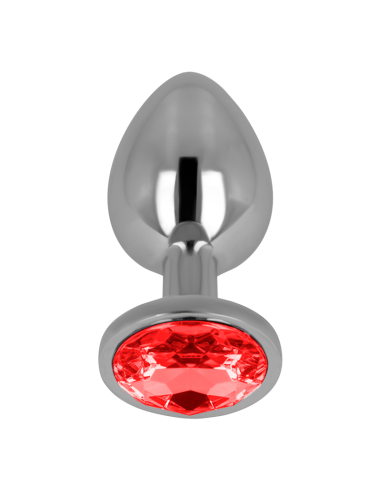 OHMAMA ANAL PLUG WITH RED CRYSTAL 8 CM