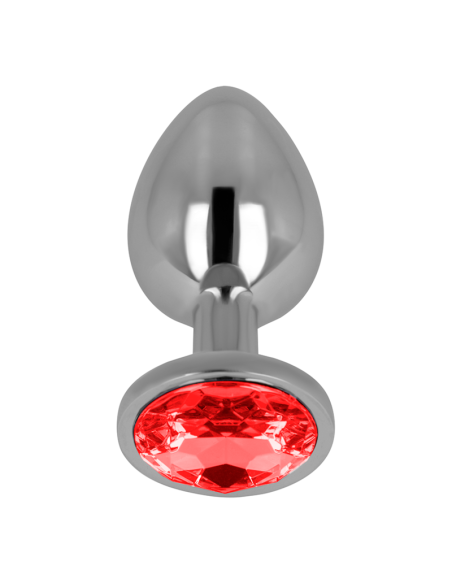 OHMAMA ANAL PLUG WITH RED CRYSTAL 8 CM