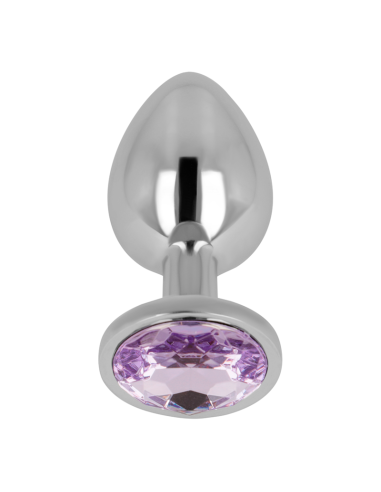 OHMAMA ANAL PLUG WITH VIOLET CRYSTAL 8 CM