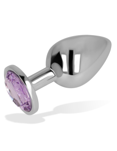 OHMAMA ANAL PLUG WITH VIOLET CRYSTAL 8 CM