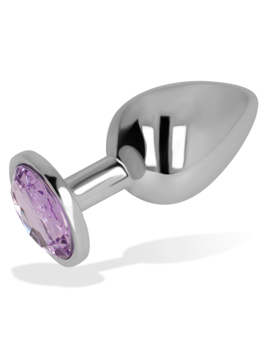 OHMAMA ANAL PLUG WITH VIOLET CRYSTAL 8 CM