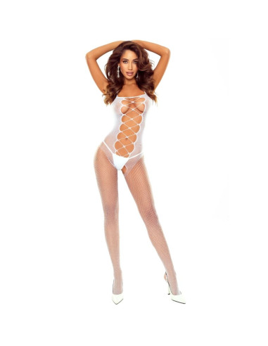 PASSION BS124 WHITE LACED BODYSTOCKING