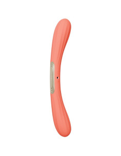 LELO BOOMERANG DOUBLE ENDED VIBRATOR CORAL RED