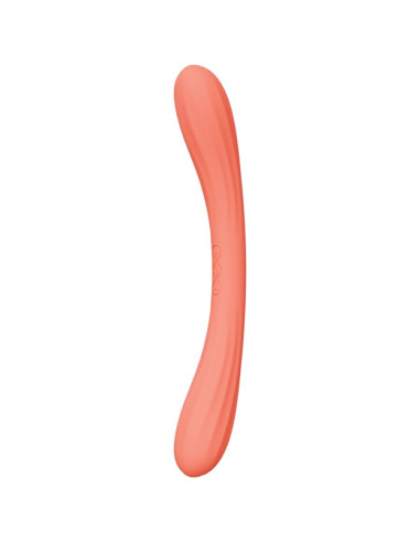 LELO BOOMERANG DOUBLE ENDED VIBRATOR CORAL RED