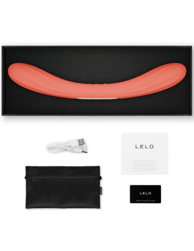 LELO BOOMERANG DOUBLE ENDED VIBRATOR CORAL RED