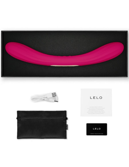 LELO BOOMERANG DOUBLE ENDED VIBRATOR CERISE