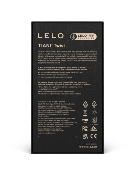 LELO TIANI TWIST COUPLES VIBRATOR SOFT PINK