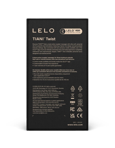 LELO TIANI TWIST COUPLES VIBRATOR FOAM
