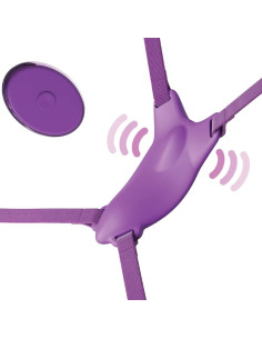FANTASY FOR HER BUTTERFLY HARNESS VIBRATING RECHARGEABLE REMOTE CONTROL PURPLE