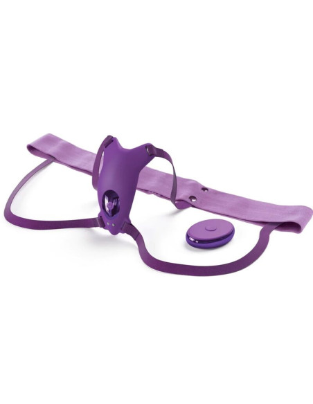 FANTASY FOR HER BUTTERFLY HARNESS VIBRATING RECHARGEABLE REMOTE CONTROL PURPLE
