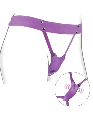 FANTASY FOR HER BUTTERFLY HARNESS VIBRATING RECHARGEABLE REMOTE CONTROL PURPLE
