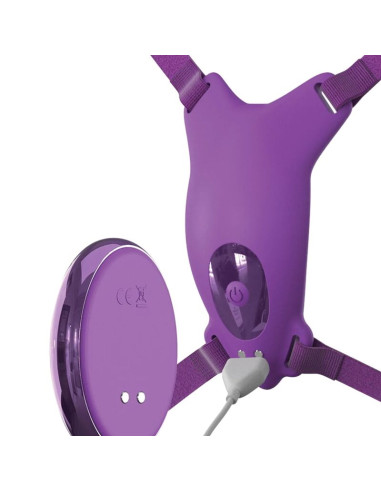FANTASY FOR HER BUTTERFLY HARNESS VIBRATING RECHARGEABLE REMOTE CONTROL PURPLE