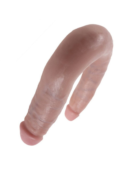KING COCK U SHAPED SMALL DOUBLE TROUBLE FLESH 127 CM