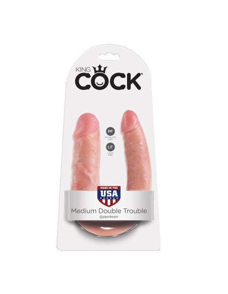 KING COCK U SHAPED MEDIUM DOUBLE TROUBLE FLESH 139 CM