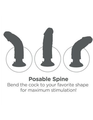 KING COCK 203 CM VIBRATING COCK WITH BALLS FLESH