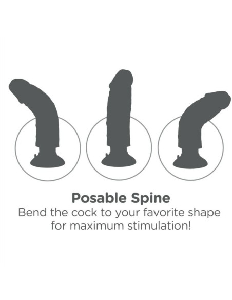 KING COCK 203 CM VIBRATING COCK WITH BALLS FLESH