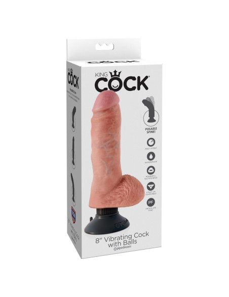 KING COCK 203 CM VIBRATING COCK WITH BALLS FLESH