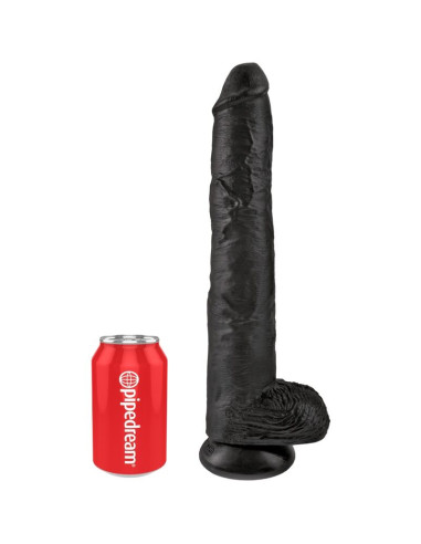 KING COCK REALISTIC PENIS WITH BALLS 305 CM BLACK