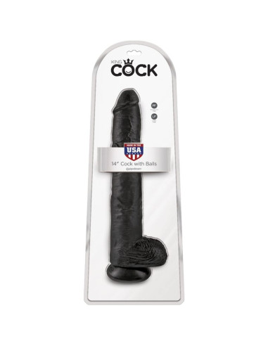 KING COCK REALISTIC PENIS WITH BALLS 305 CM BLACK
