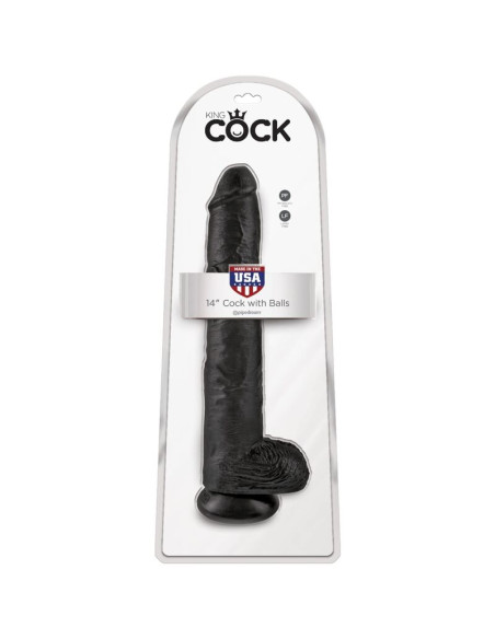 KING COCK REALISTIC PENIS WITH BALLS 305 CM BLACK