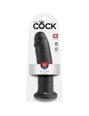 KING COCK 10 DILDO BLACK 25 CM