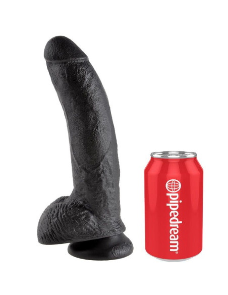 KING COCK 9 DILDO BLACK WITH BALLS 229 CM
