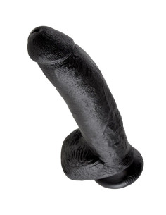 KING COCK 9 DILDO BLACK WITH BALLS 229 CM