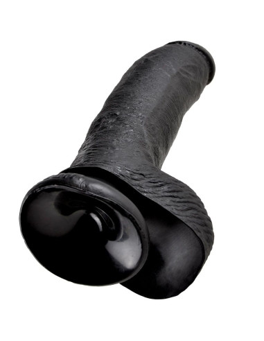 KING COCK 9 DILDO BLACK WITH BALLS 229 CM