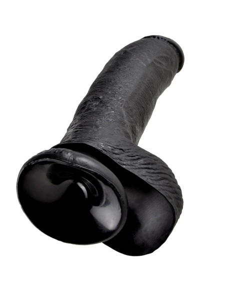 KING COCK 9 DILDO BLACK WITH BALLS 229 CM