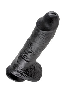KING COCK 10 DILDO BLACK WITH BALLS 254 CM