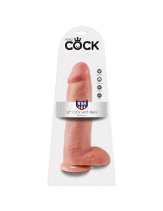 KING COCK 12 DILDO FLESH WITH BALLS 3048 CM 2