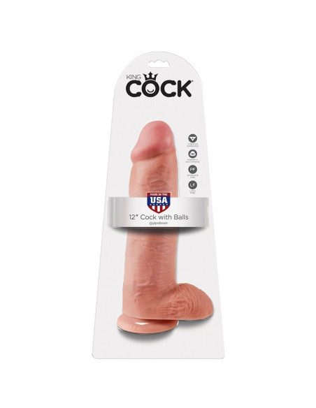 KING COCK 12 DILDO FLESH WITH BALLS 3048 CM