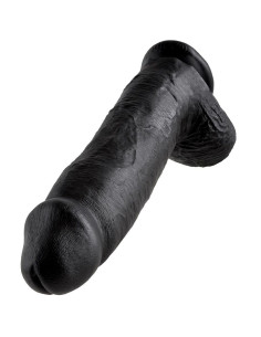 KING COCK 12 DILDO BLACK WITH BALLS 3048 CM