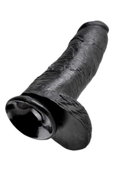 KING COCK 12 DILDO BLACK WITH BALLS 3048 CM