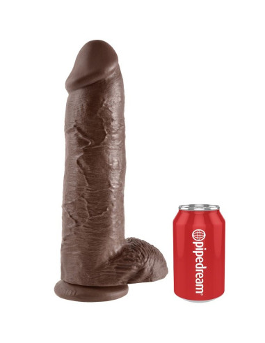 KING COCK 12 DILDO BROWN WITH BALLS 3048 CM