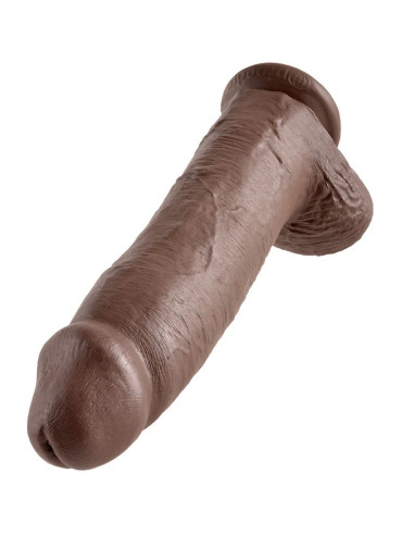KING COCK 12 DILDO BROWN WITH BALLS 3048 CM