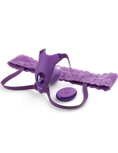 FANTASY FOR HER BUTTERFLY HARNESS G SPOT WITH VIBRATOR RECHARGEABLE REMOTE CONTROL VIOLET