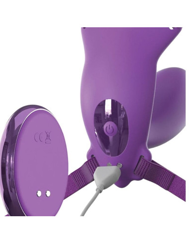 FANTASY FOR HER BUTTERFLY HARNESS G SPOT WITH VIBRATOR RECHARGEABLE REMOTE CONTROL VIOLET