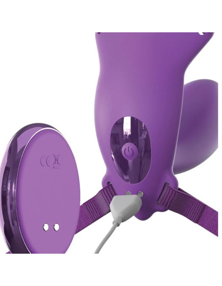 FANTASY FOR HER BUTTERFLY HARNESS G SPOT WITH VIBRATOR RECHARGEABLE REMOTE CONTROL VIOLET