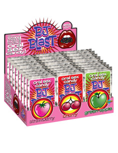 PIPEDREAMS BJ BLAST STRAWBERRY CHERRY AND GREEN APPLE DISPLAY 36 PC