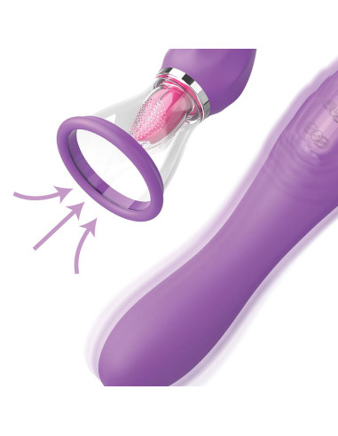 FANTASY FOR HER ULTIMATE PLEASURE MAX SUCTION HOSE WITH STIMULATING TONGUE PURPLE
